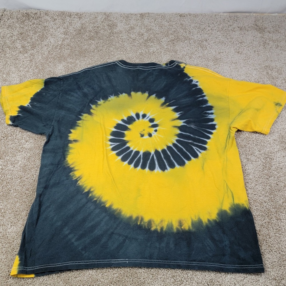 Gildan Pittsburgh Here We Go Tie Dye Graphic T-Shirt Mens XL Yellow Black Cotton - Picture 5 of 5